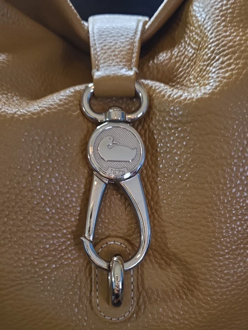 Dooney & Bourke Mustard Pebbled Leather Hobo Bag